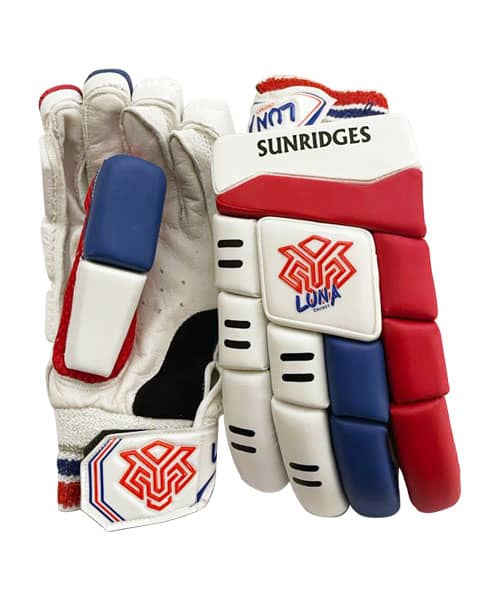 red and blue batting gloves